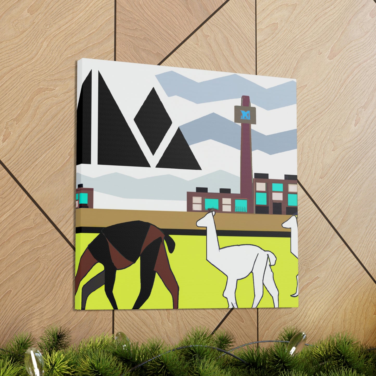 Llama Alights Glamorously - Canvas