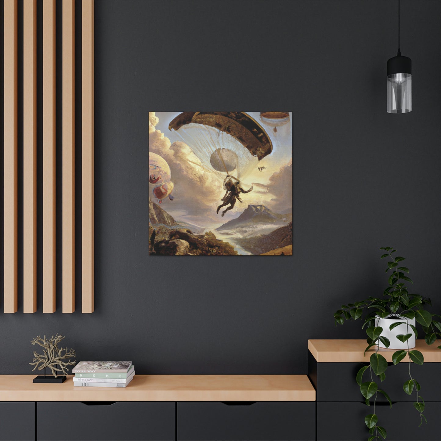 "Paratrooper's Heavenly Descent" - Canvas