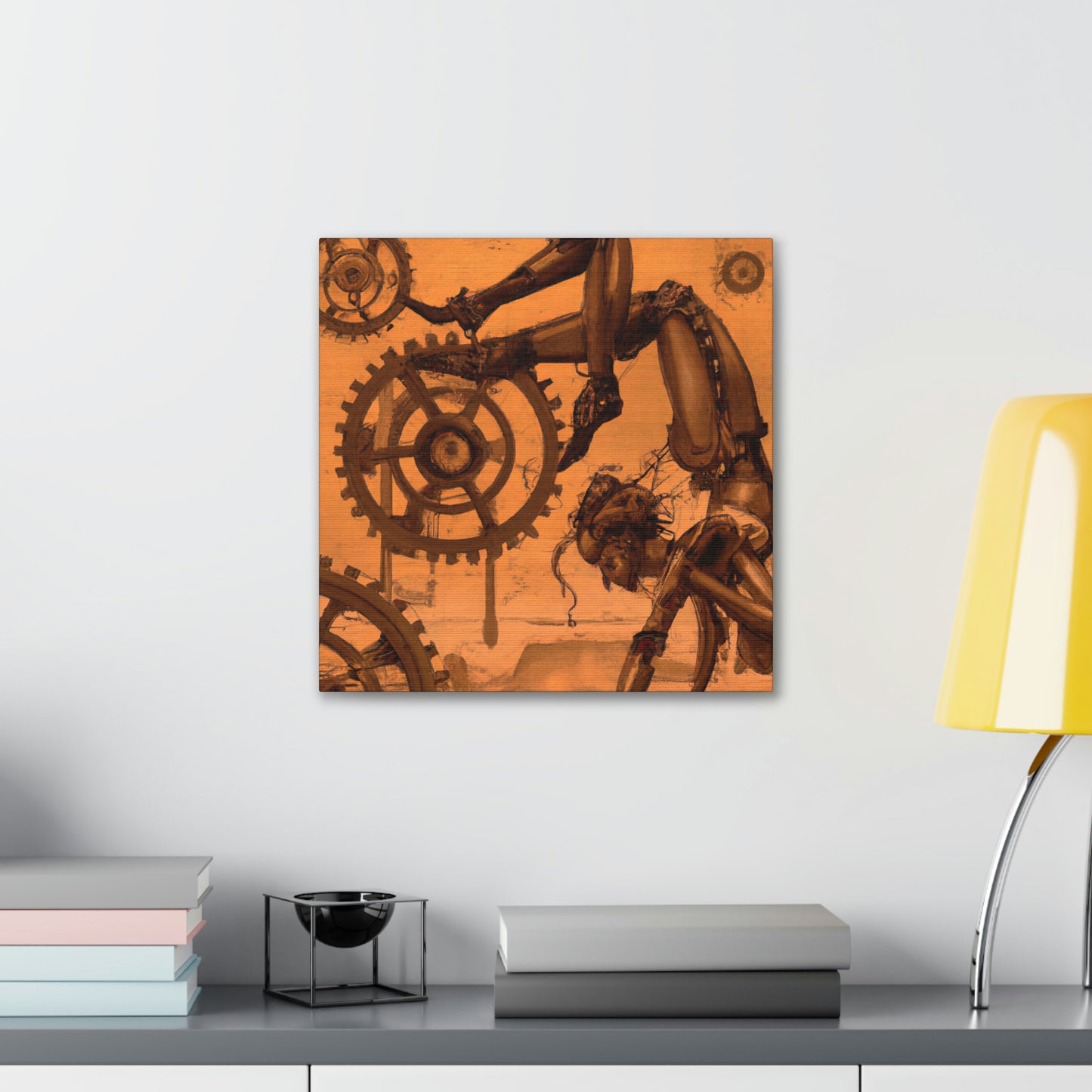 "Yoga In Steampunk Age" - Canvas