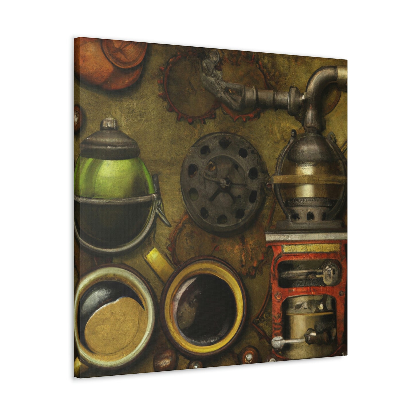 "Brewing delight, Steam-Coffee" - Canvas