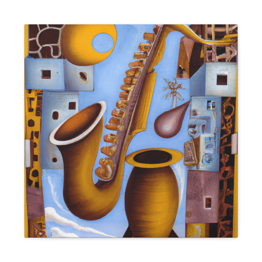 Saxophone in Spirals - Canvas