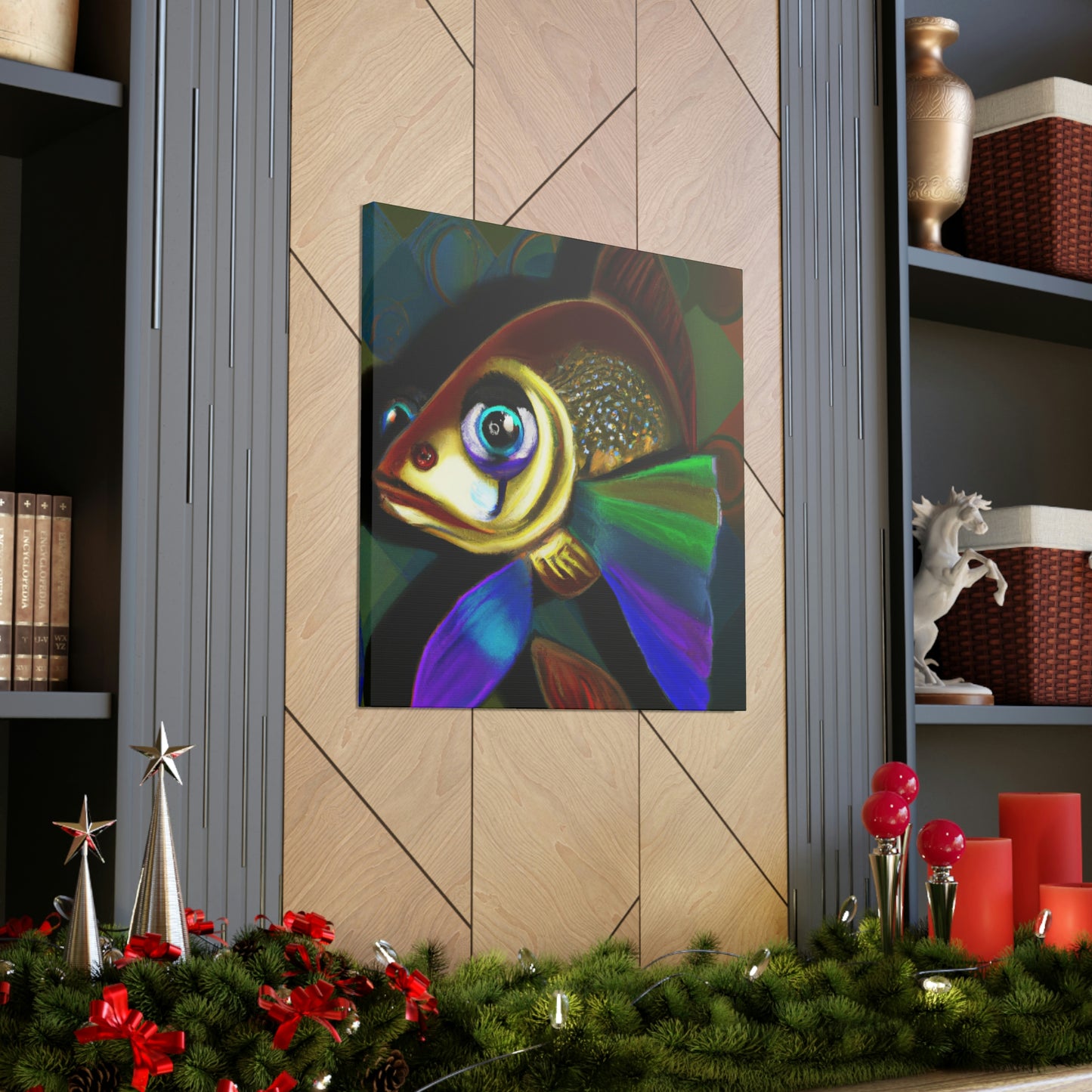 Guppy Art Deco Swirl - Canvas