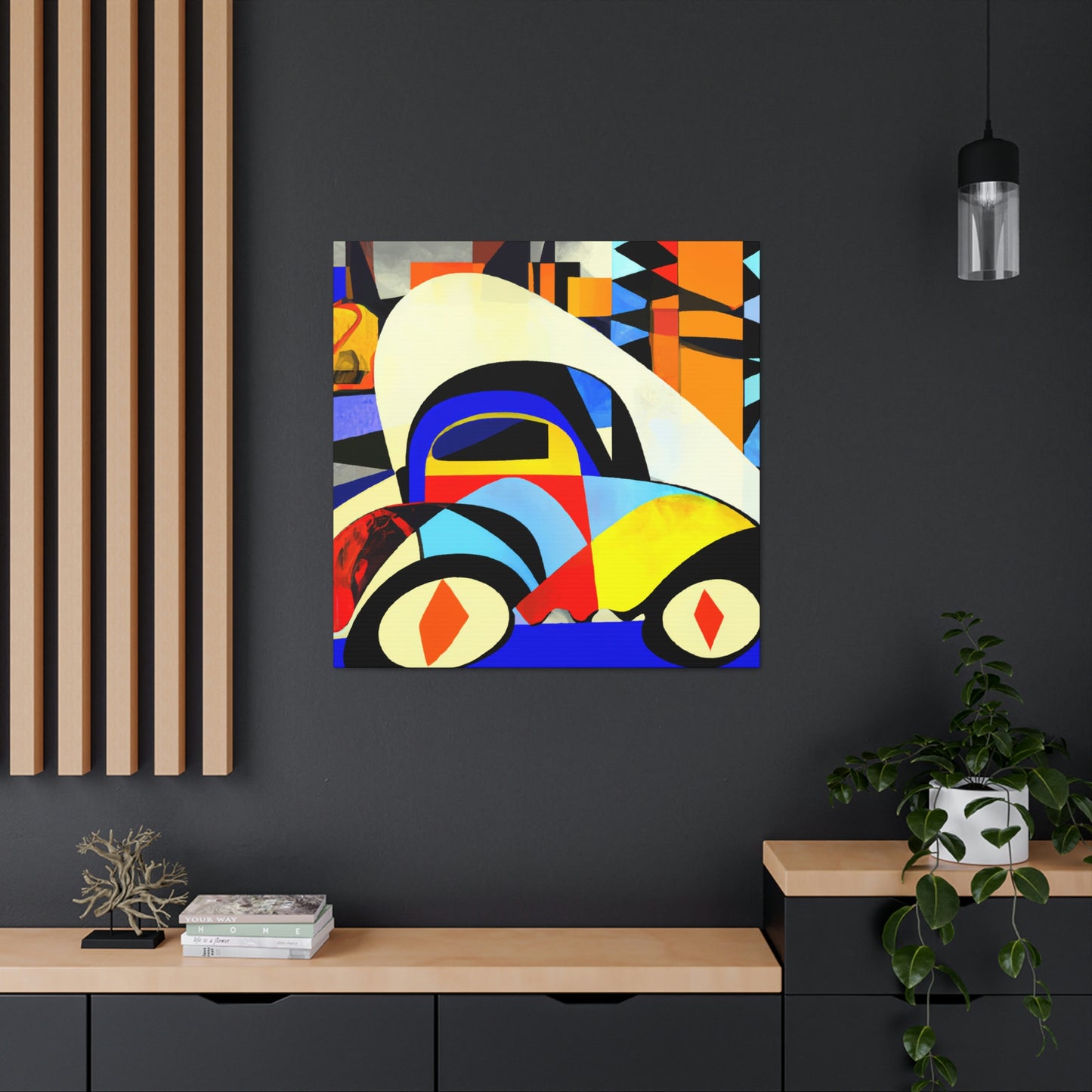 "Car in Minimalism". - Canvas