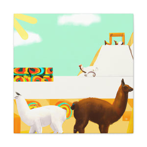 Llama in Art Deco - Canvas