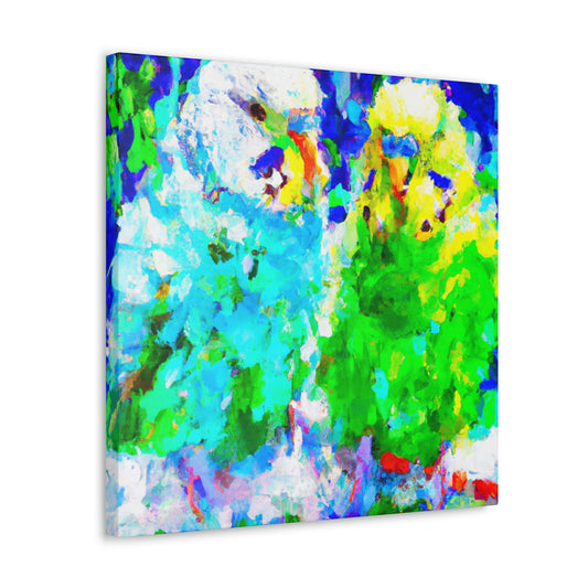 "Parakeets in Expressionism" - Canvas