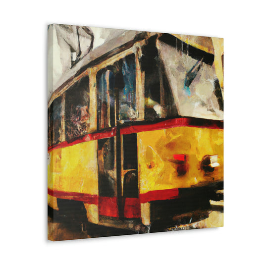 Tram in the Night - Canvas