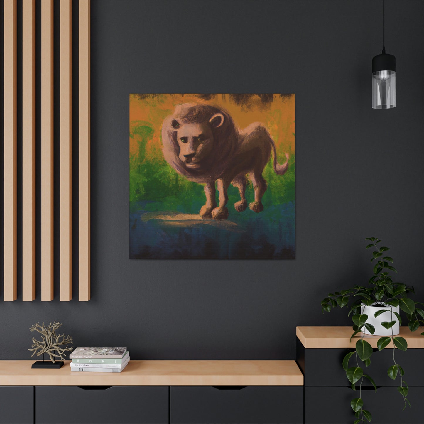 Lion in Baroque Era - Canvas