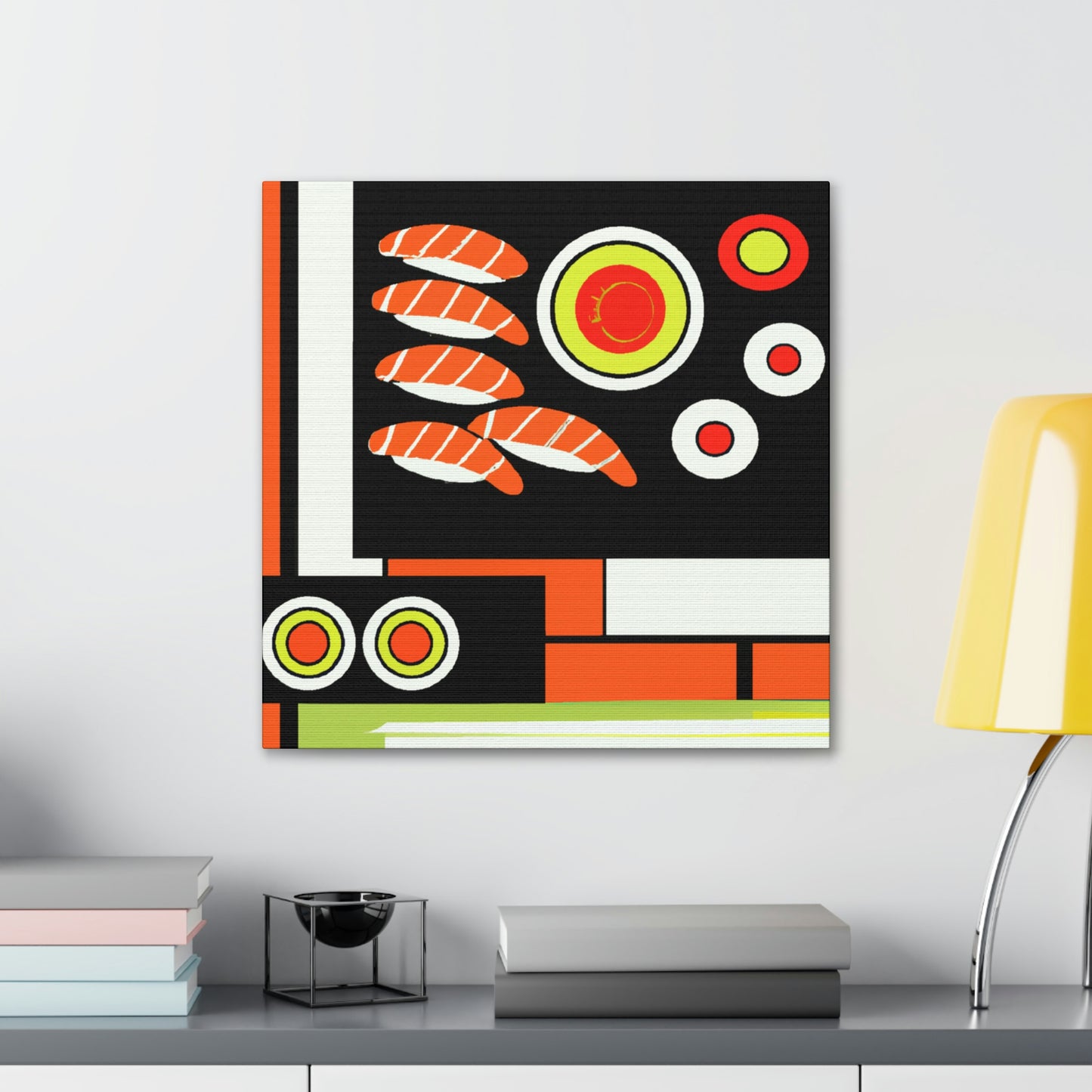 "Delicate Deco Sushi Art" - Canvas