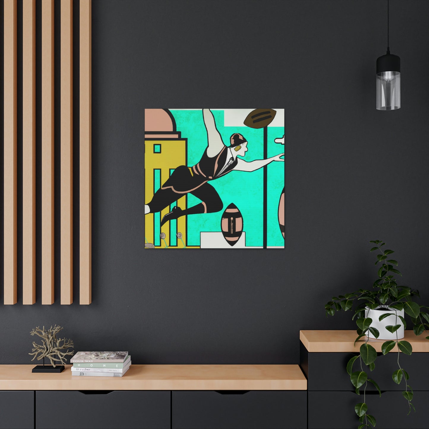 "Football in Motion Opulence" - Canvas