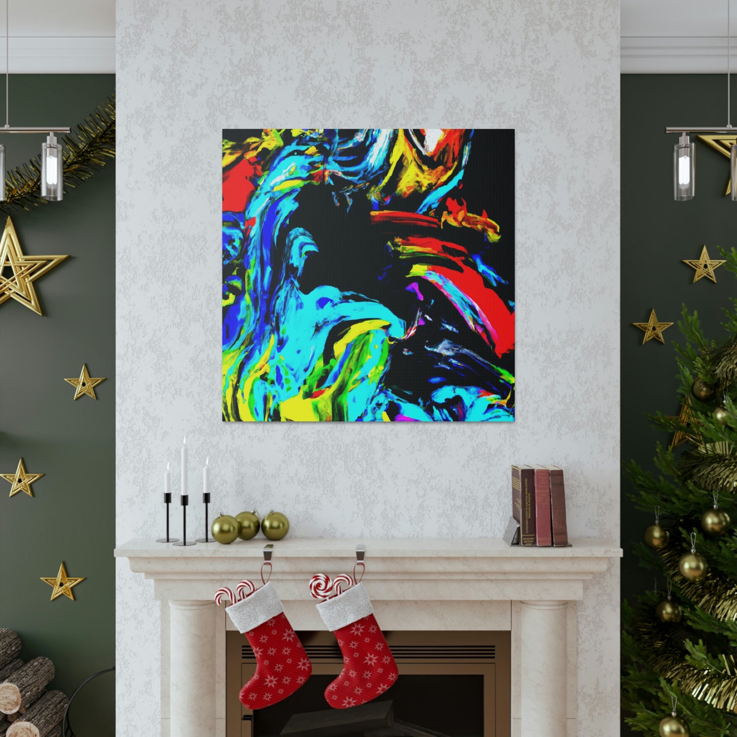 "Vibrant Brushstrokes Dance" - Canvas