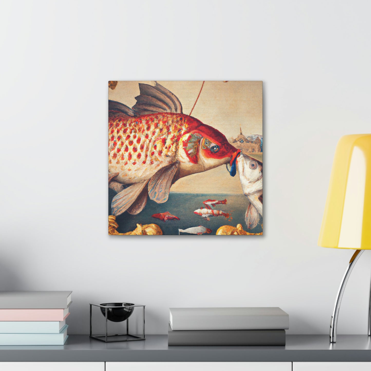 School of Fish Swimming - Canvas