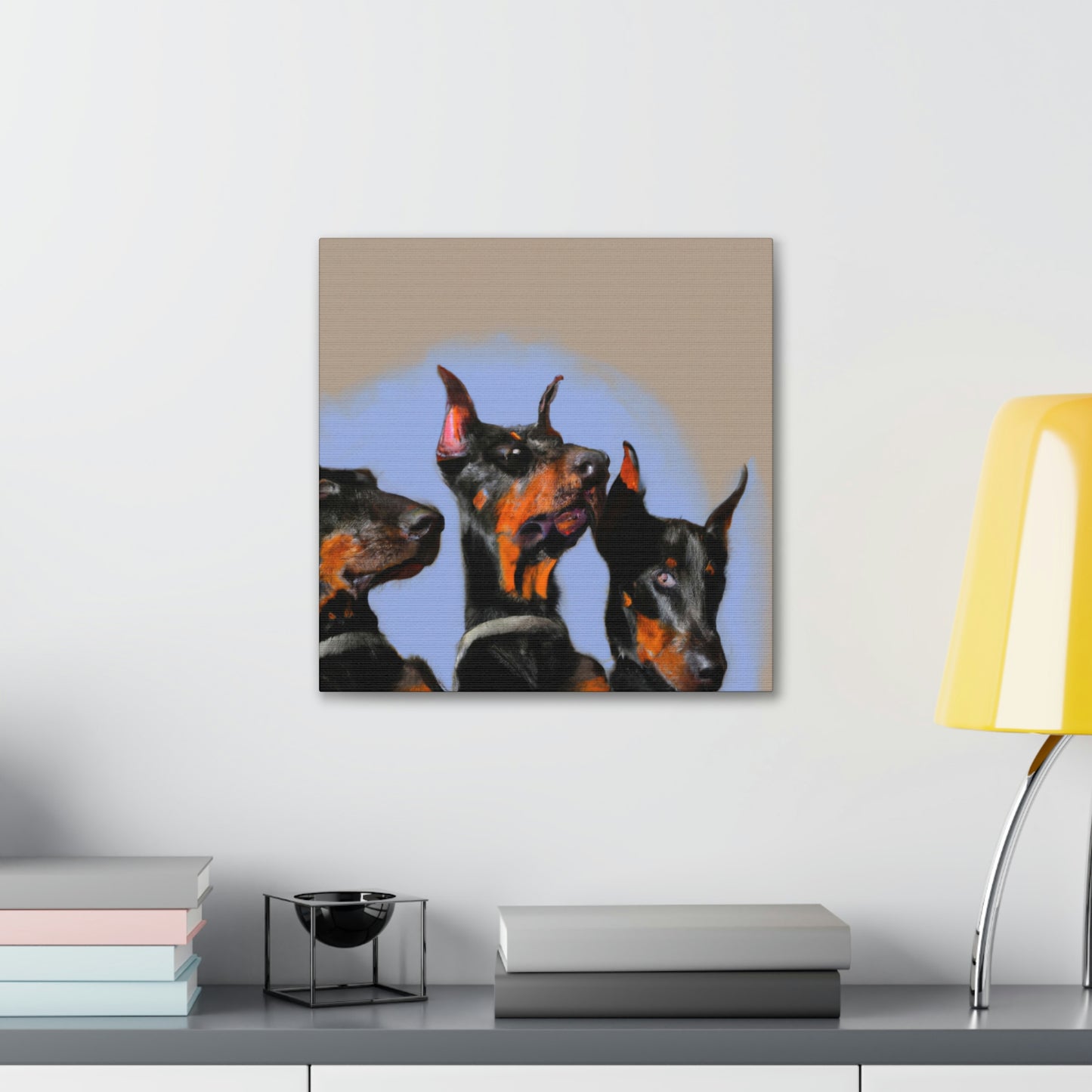 Doberman in Stillness - Canvas