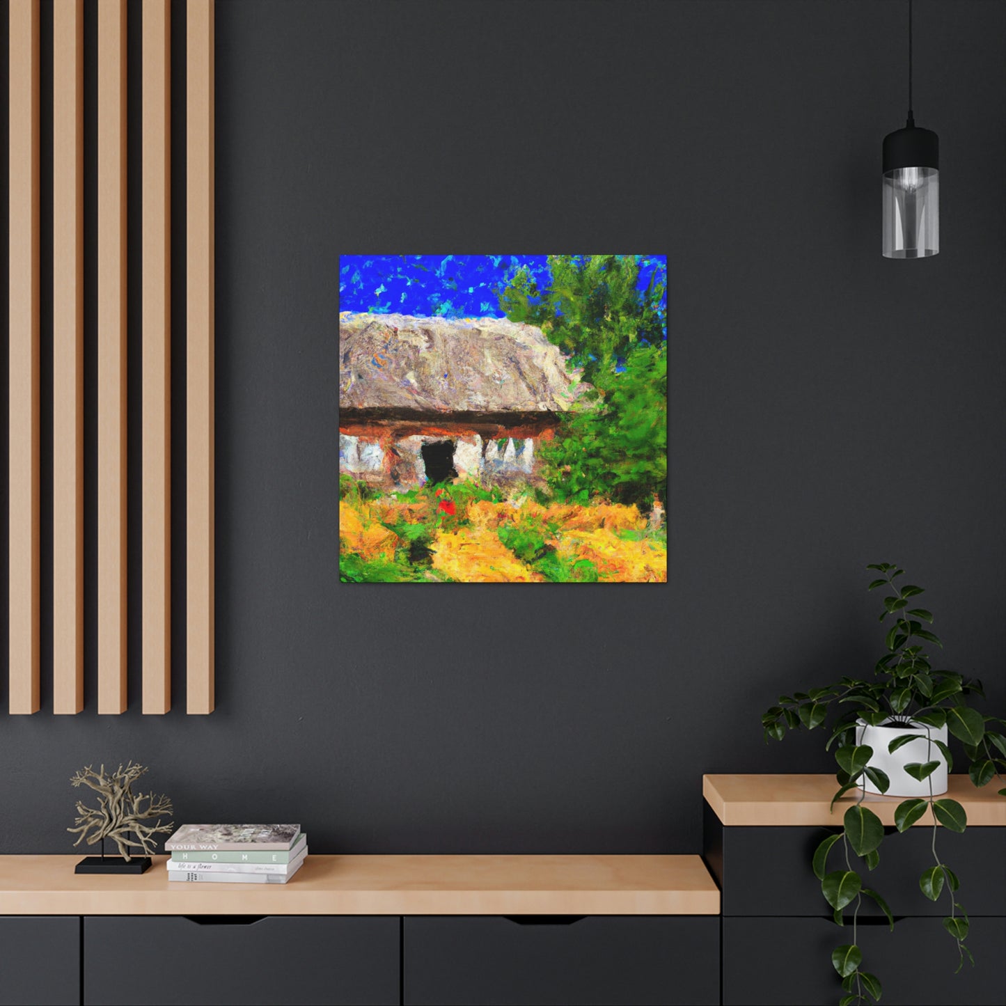 "Farmhouse at Dusk" - Canvas