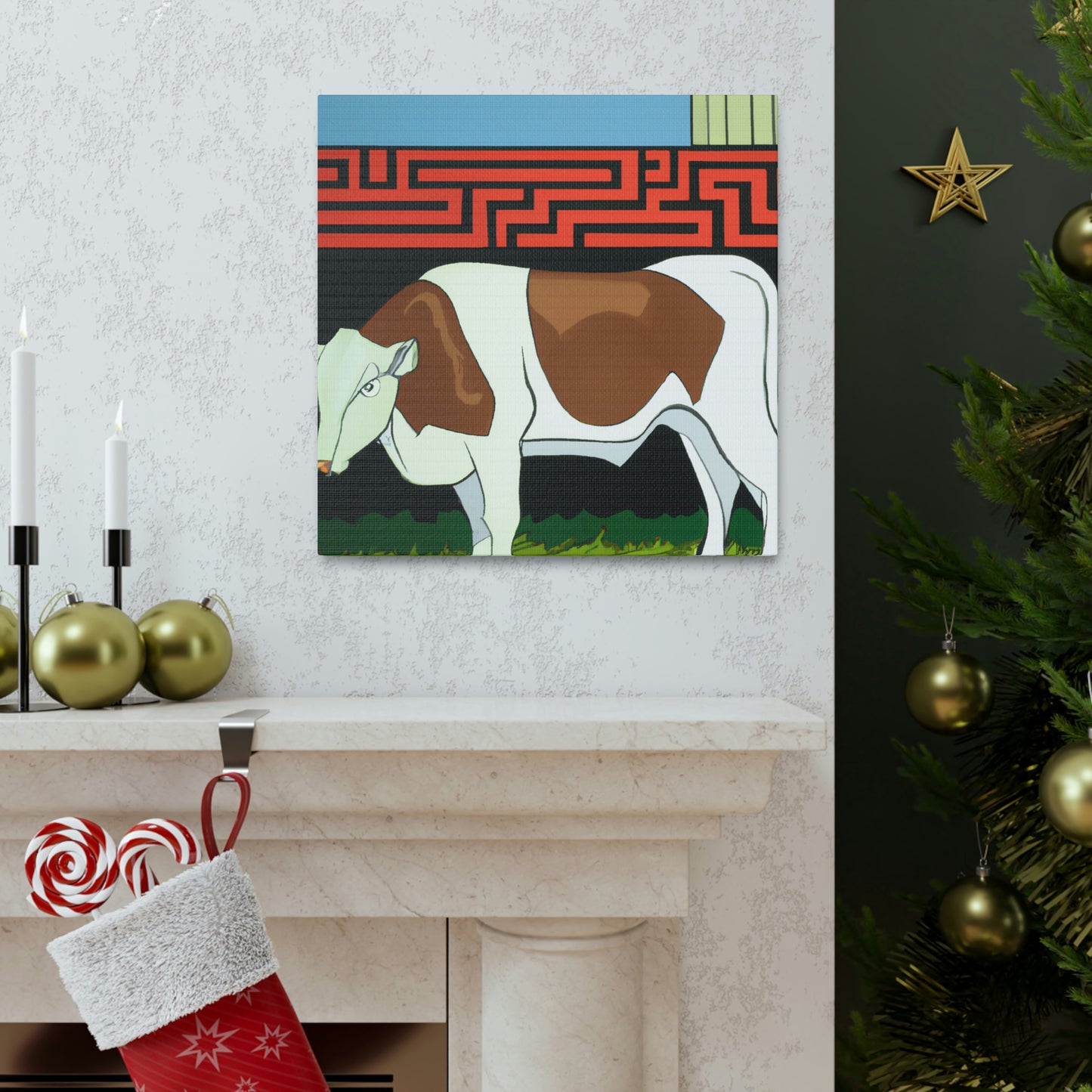 Calves in Art Deco - Canvas