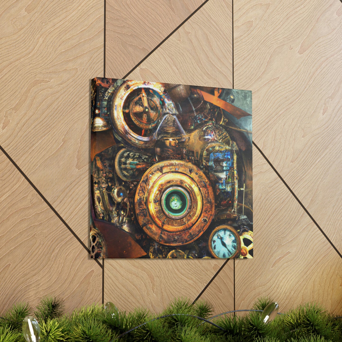 "Clockwork Obsidian Dream" - Canvas