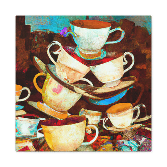 Tea Cup Symphony - Canvas