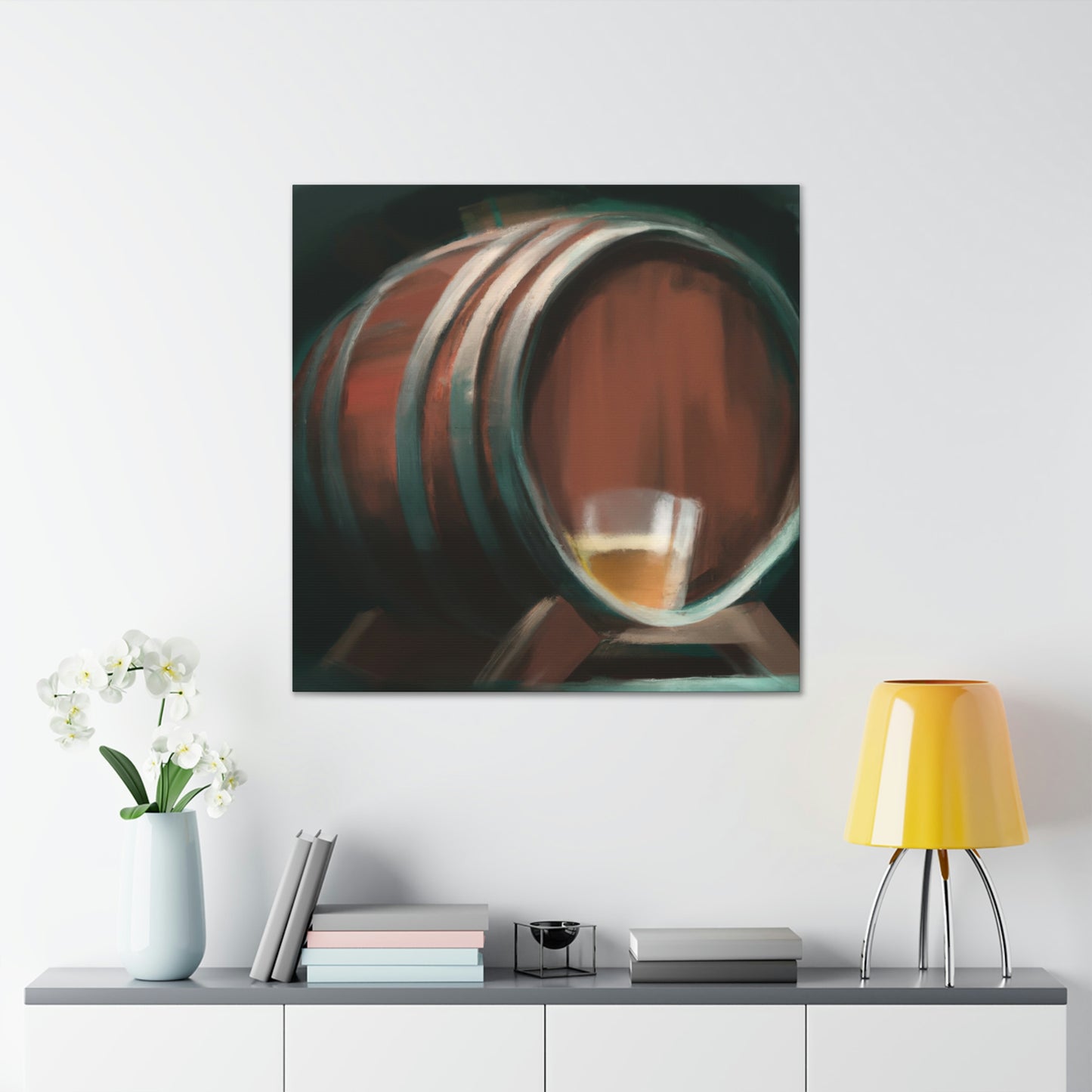 Whiskey in Oak Barrel - Canvas