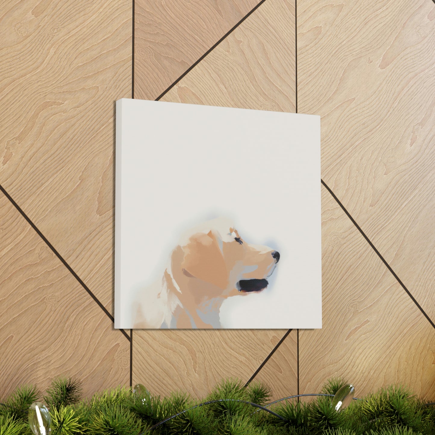 "Golden Retriever Minimalism" - Canvas