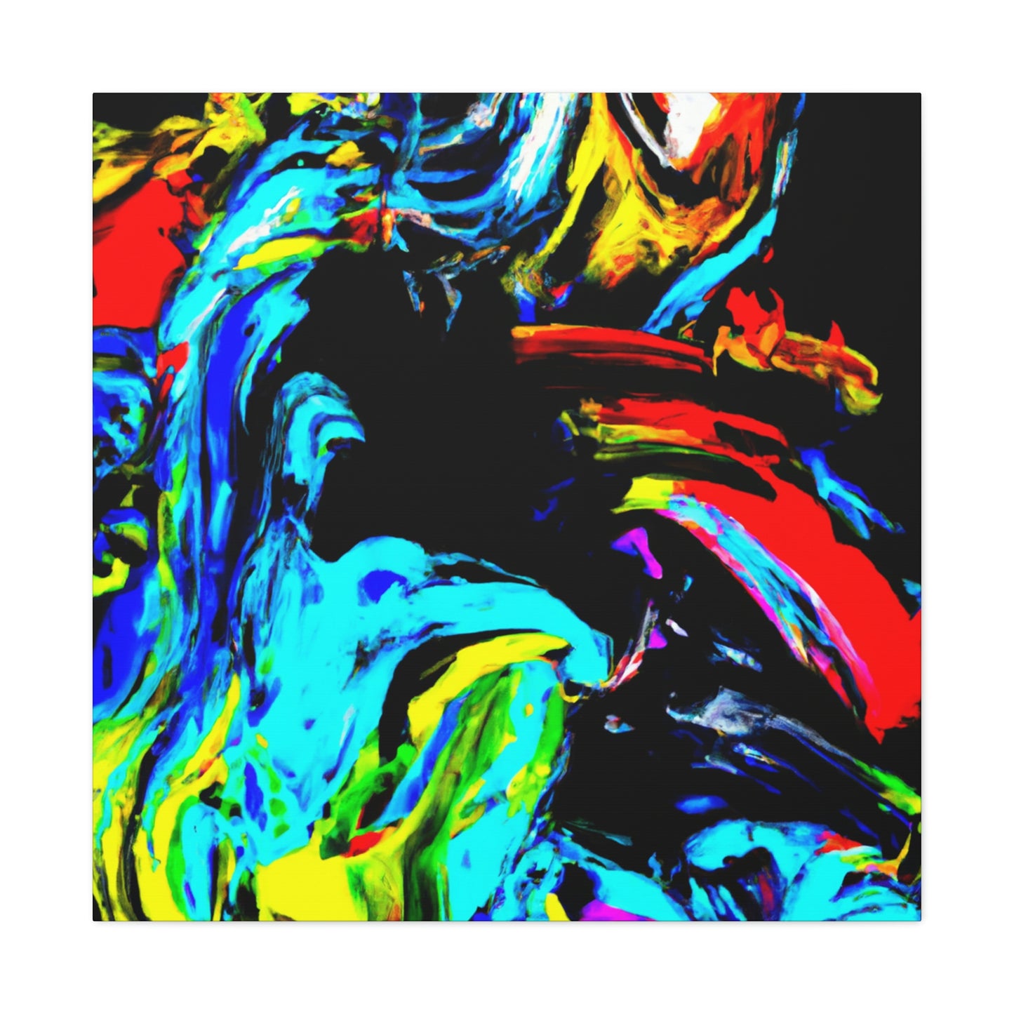 "Vibrant Brushstrokes Dance" - Canvas