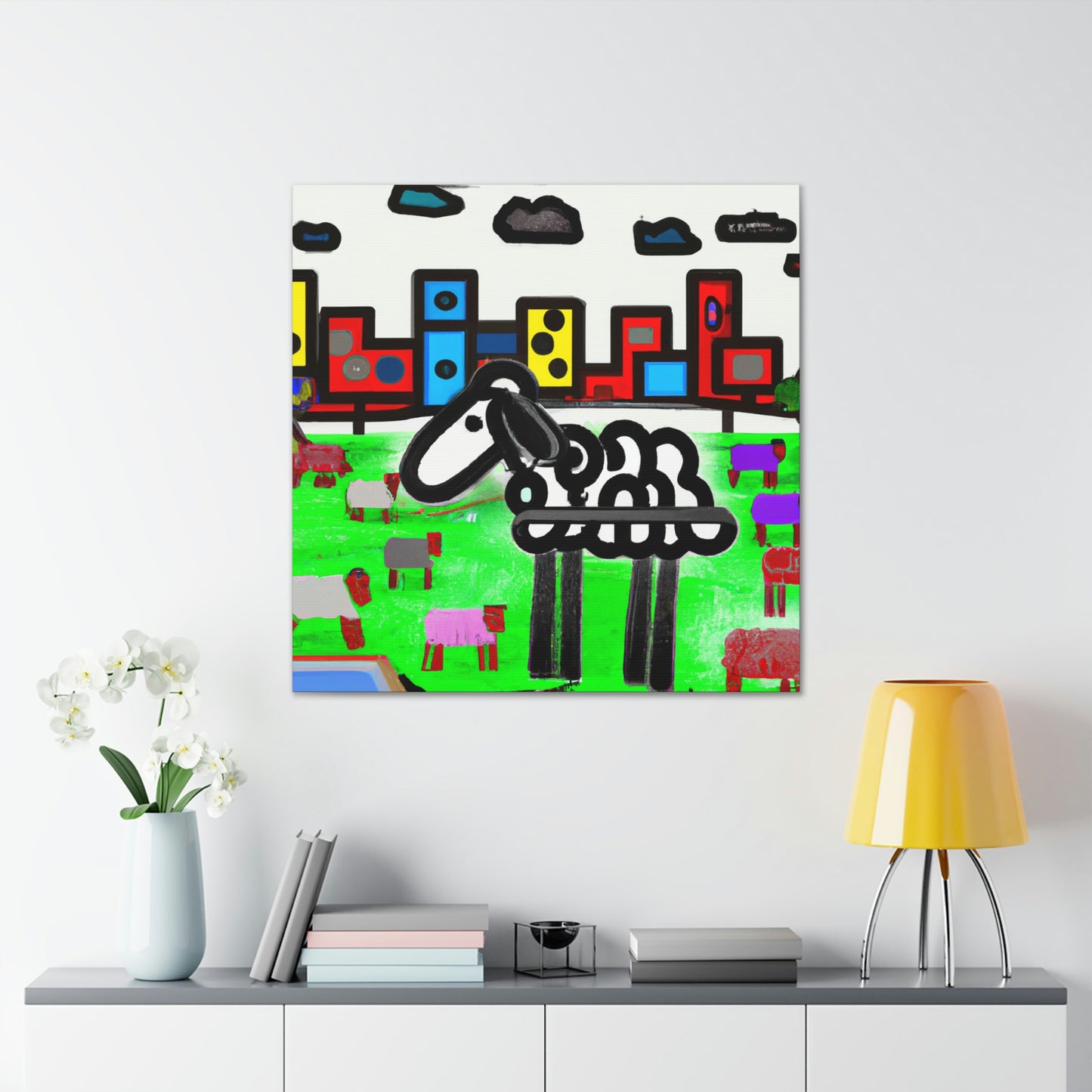 Sheep in Dreamscape - Canvas