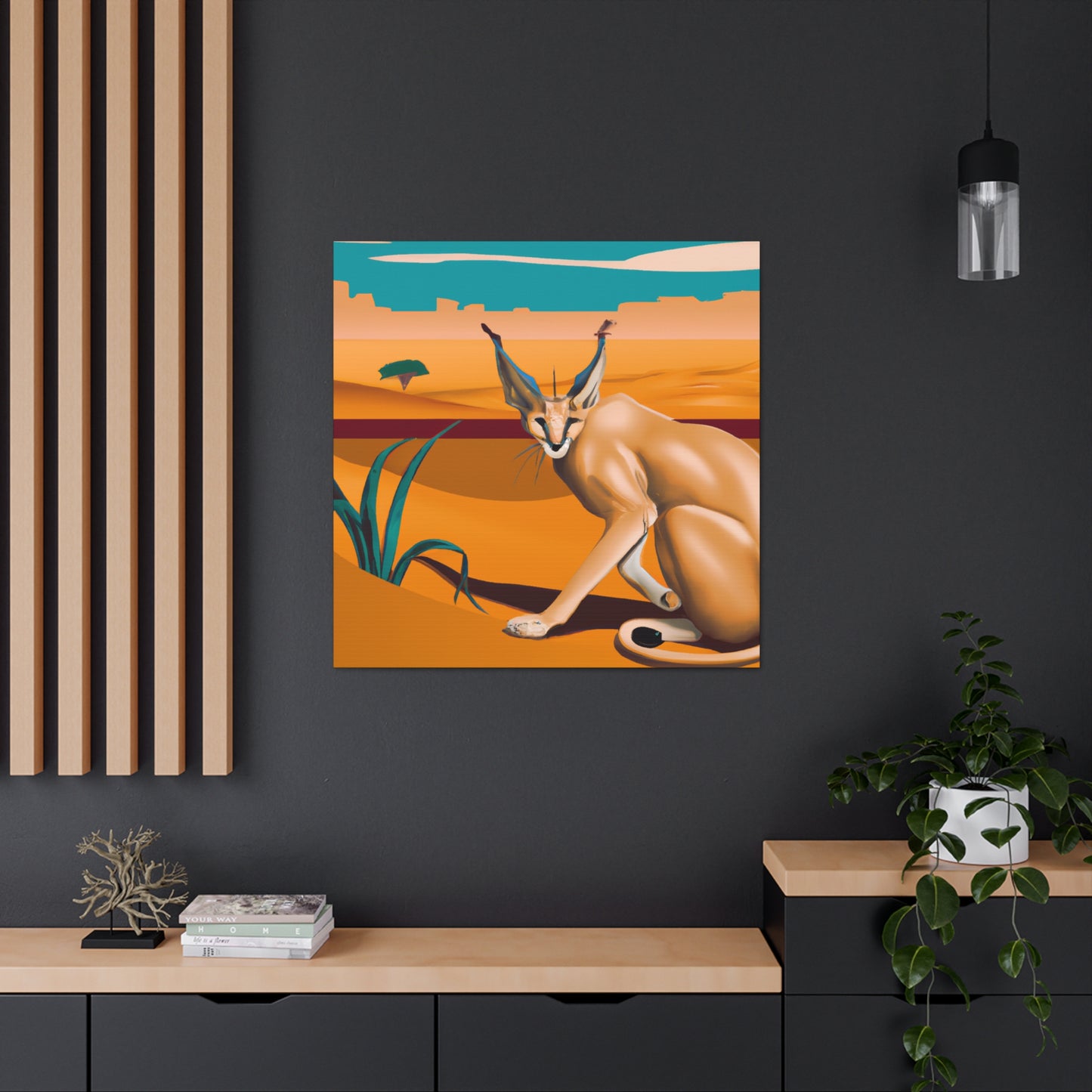 "Caracal's Classic Shine" - Canvas