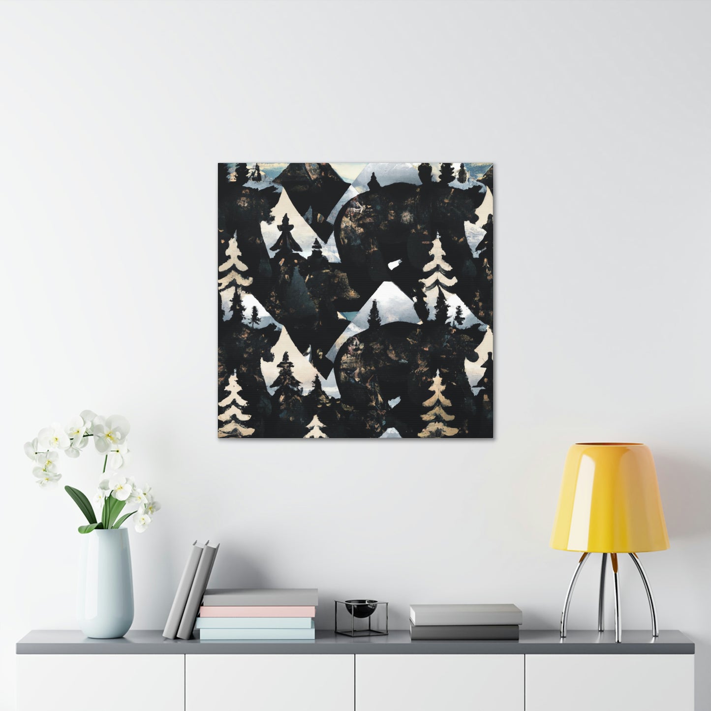 "Black Bear Deco Dream" - Canvas