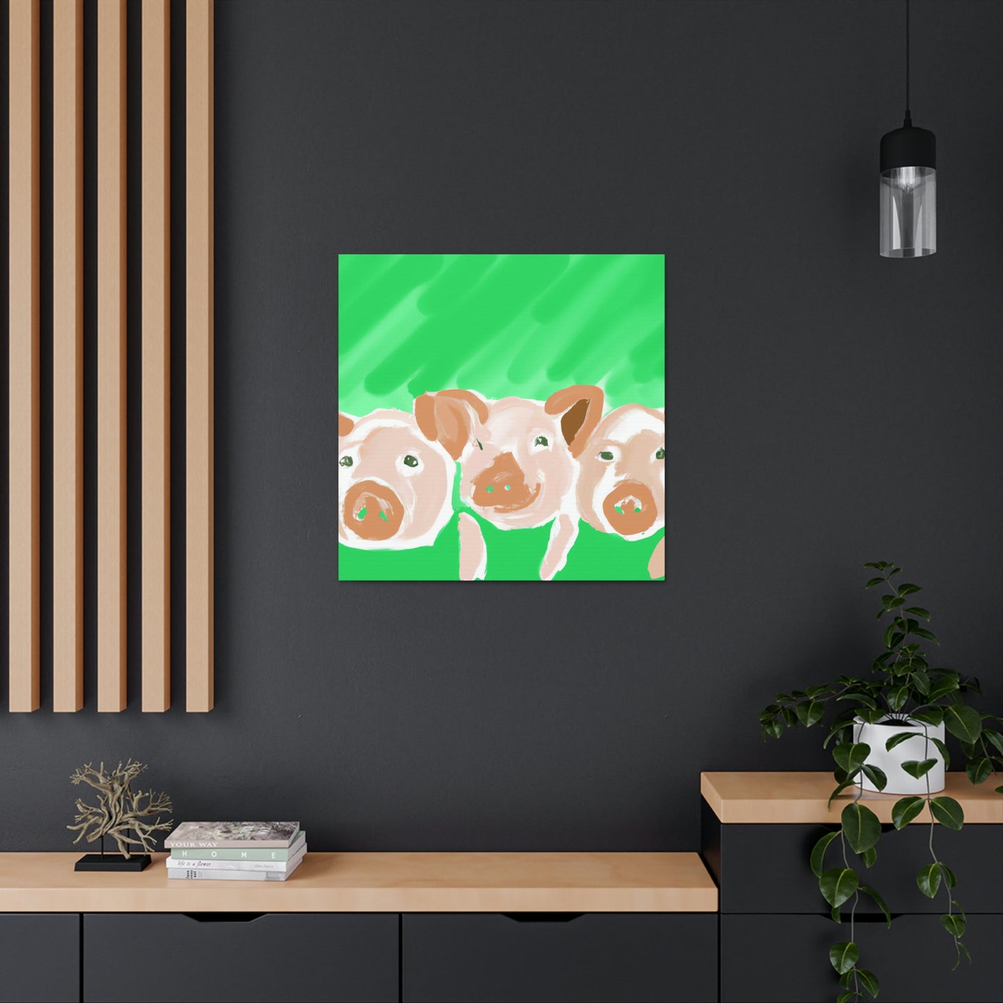 Pigs in Monochrome - Canvas