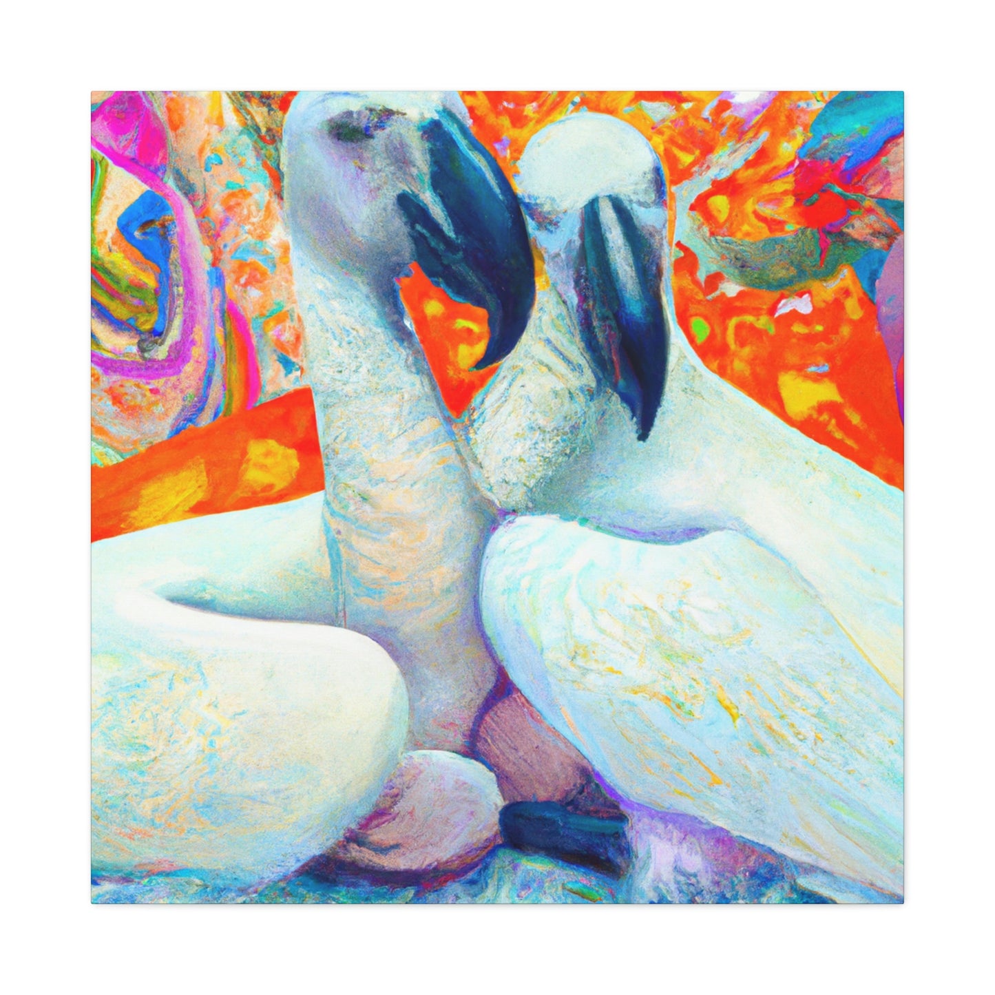 "African Greys Impressionism" - Canvas