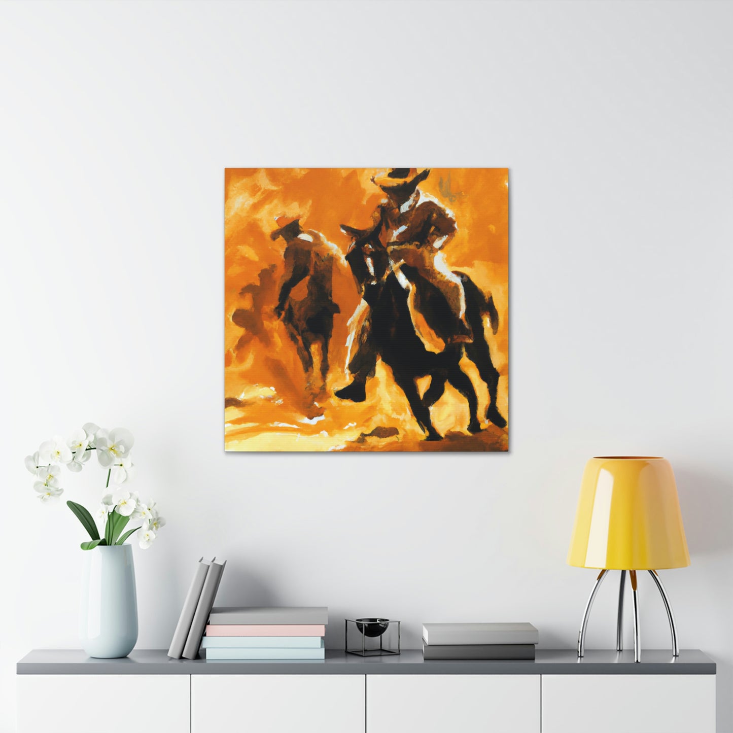 Rodeo Wild West Scene - Canvas