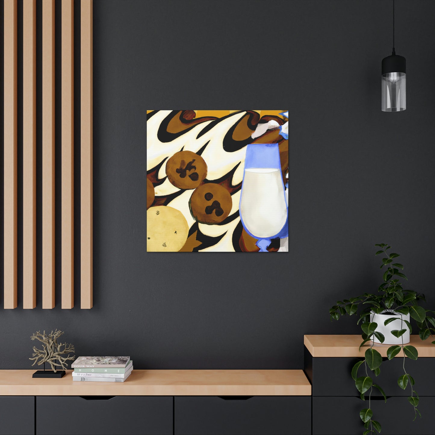 "Milk and Cookies Deco" - Canvas