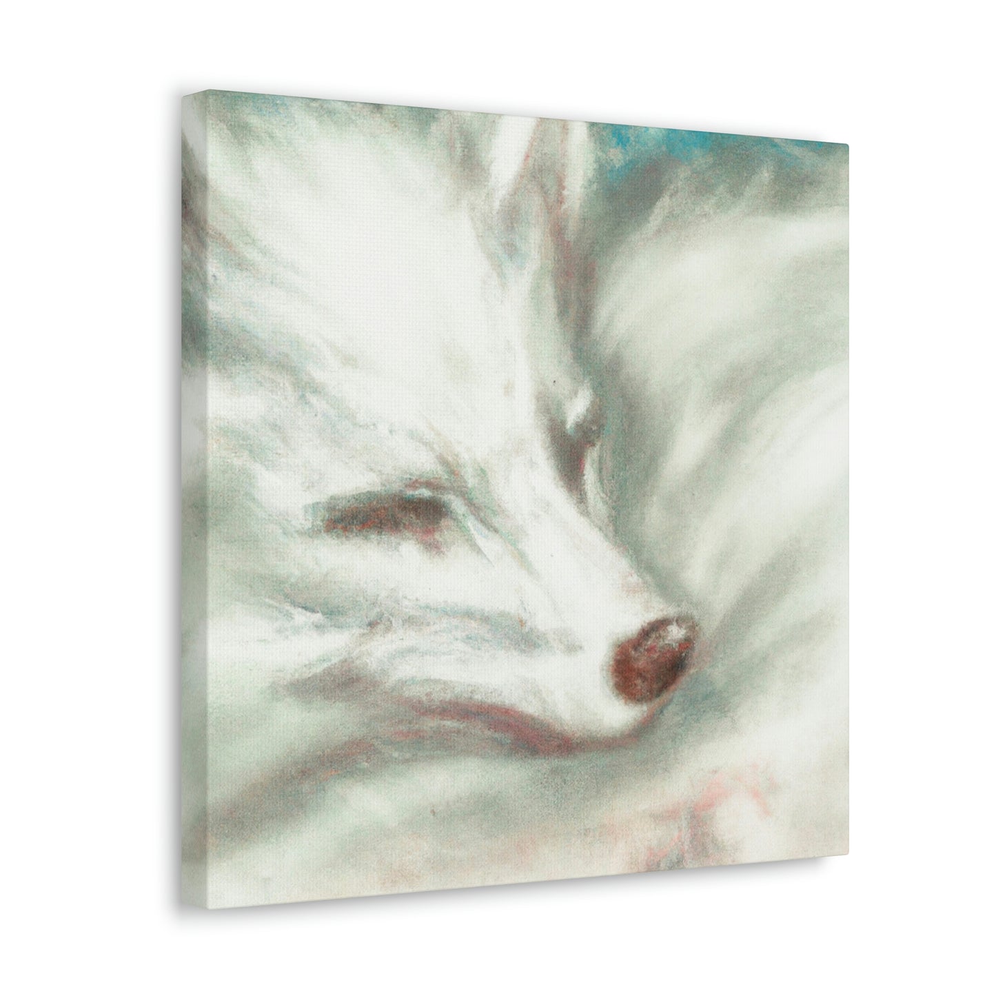 "Arctic Fox in White" - Canvas