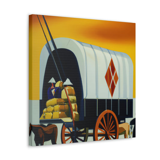 "Wheeling Art Deco Wagon." - Canvas