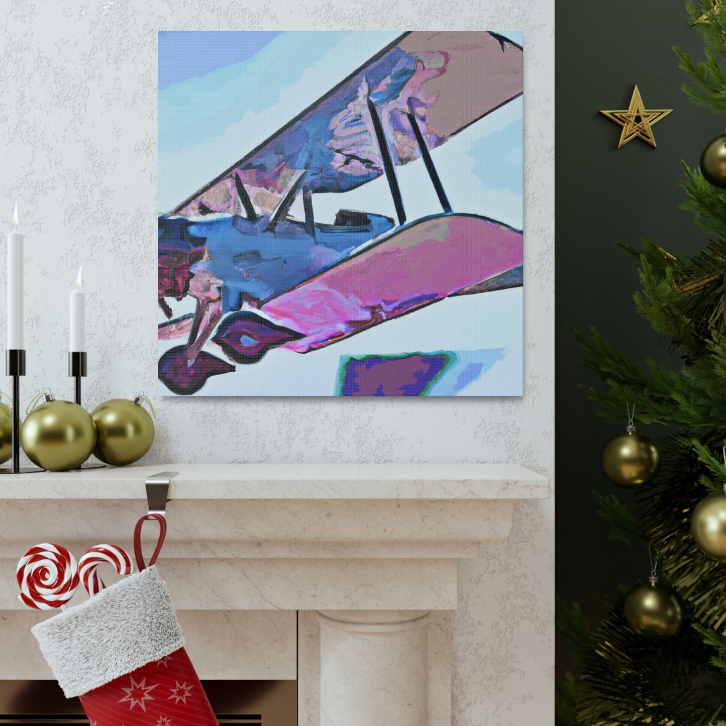 Vintage Airplane Glory - Canvas