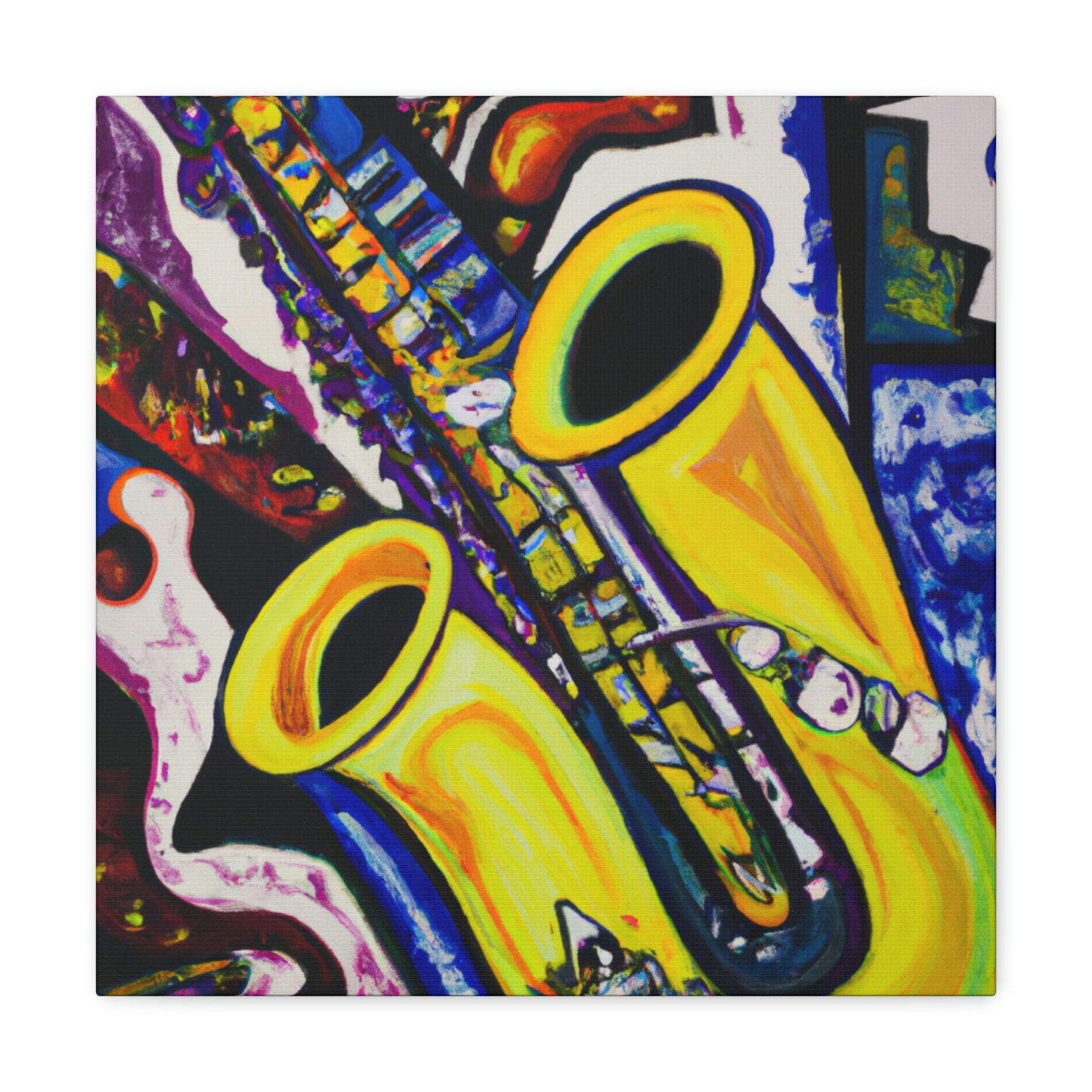 "Saxophone in Motion" - Canvas