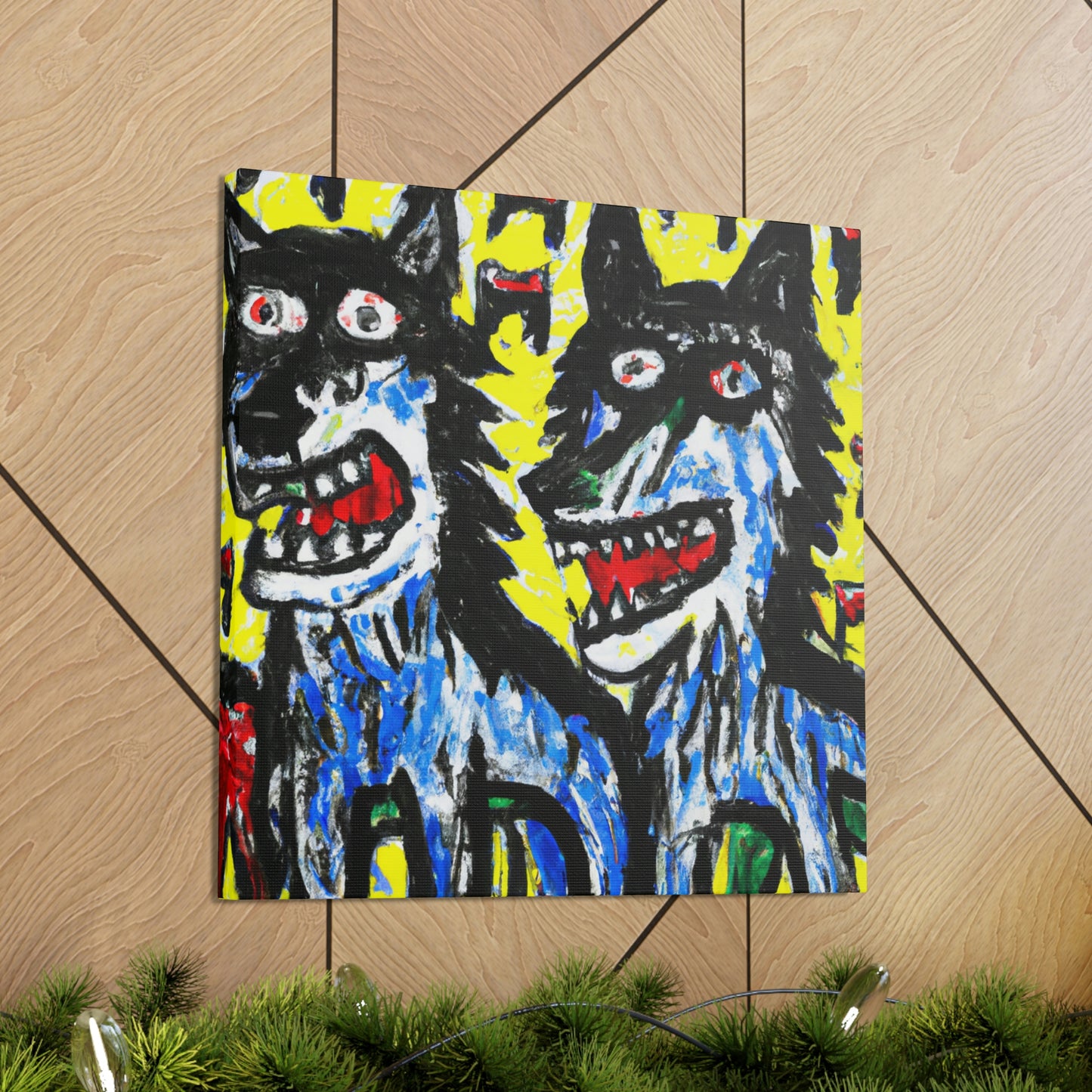 "Wolves in Moonlight" - Canvas