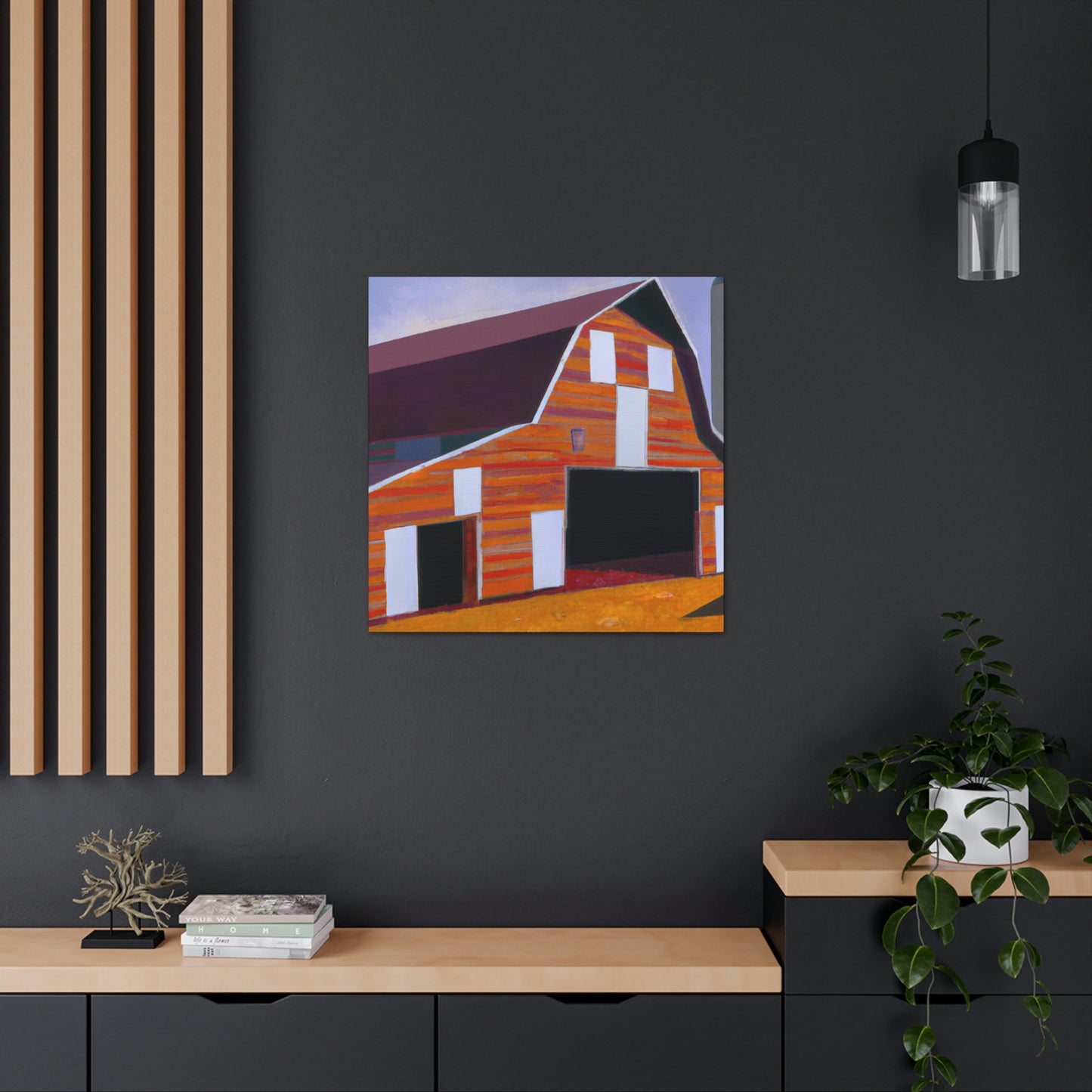 "Deco Barn Sunrise" - Canvas