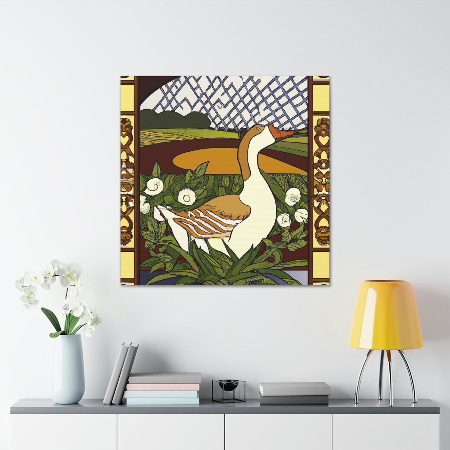 "Goose in Art Nouveau" - Canvas