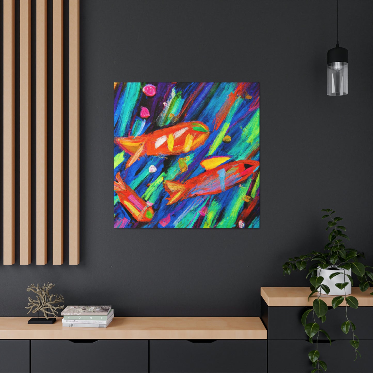 "Neon Tetra Glowing Bright" - Canvas