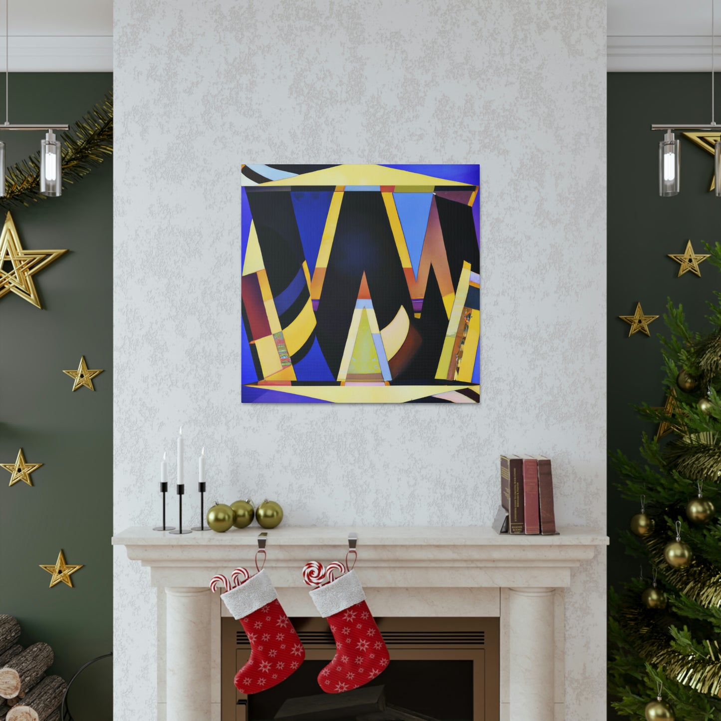 "Gleaming Wishes Art Deco" - Canvas