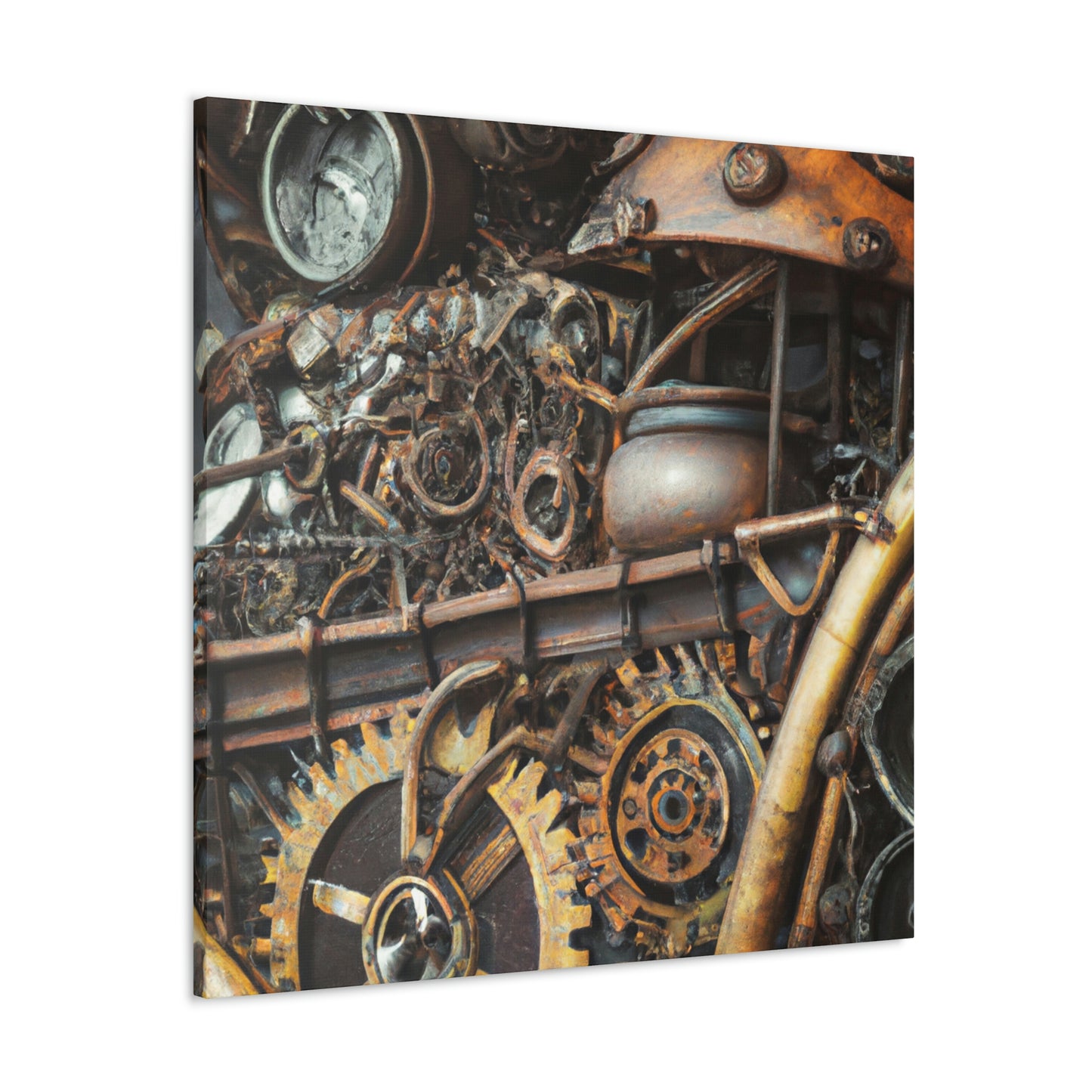 Gilded Clockwork Wonders - Canvas