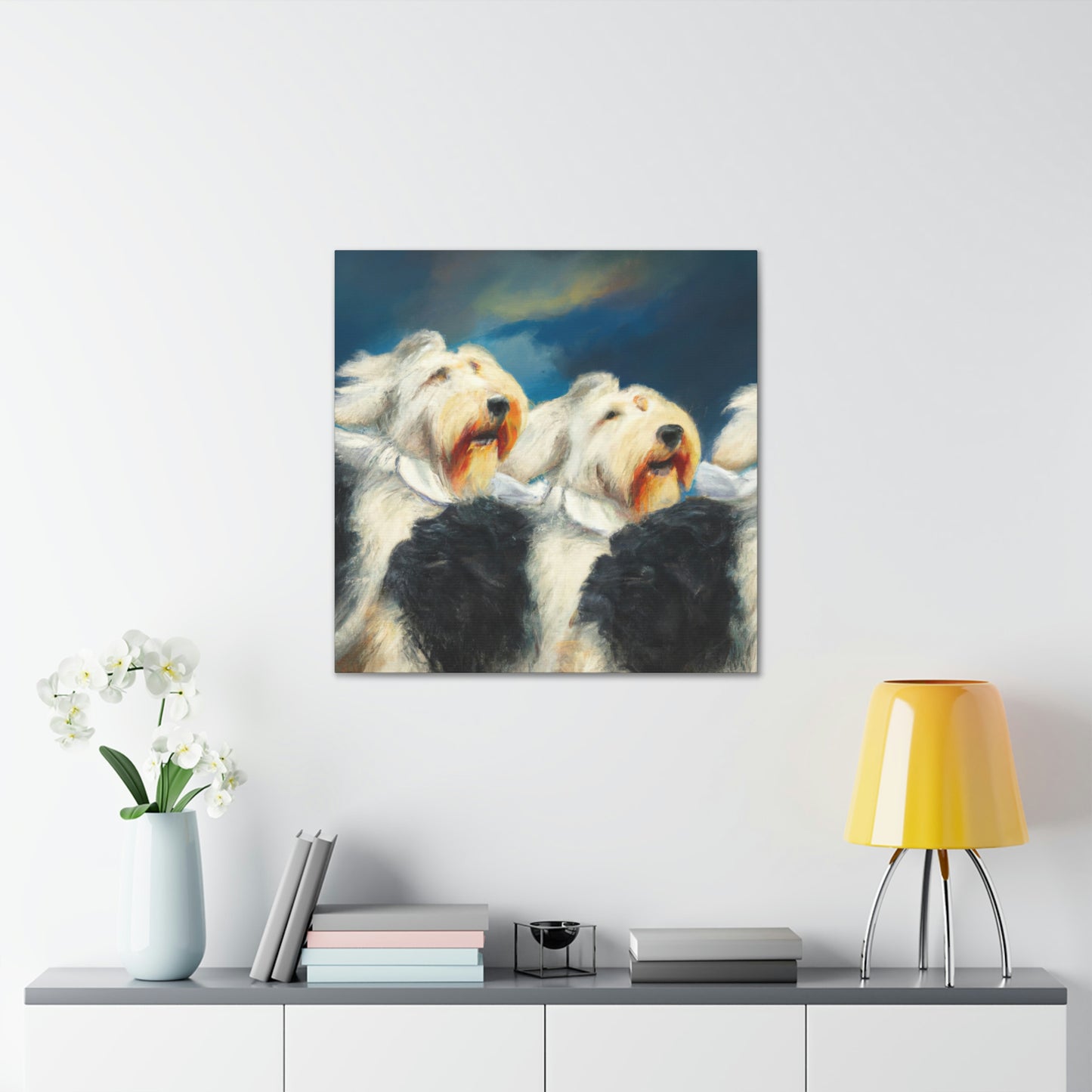 "Surreal Sheepdog Dreaming" - Canvas