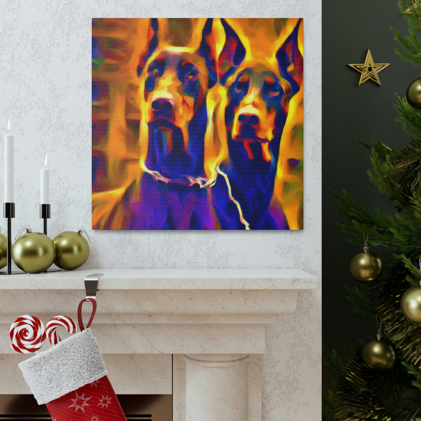 "Loyal Doberman Dreams" - Canvas