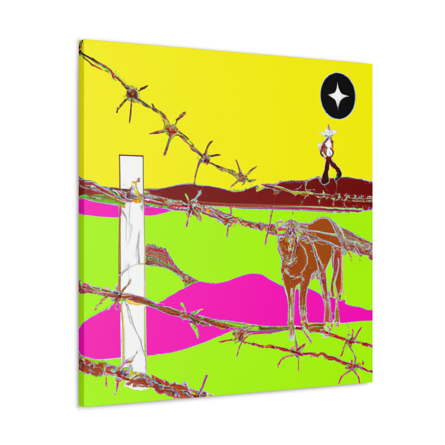 Barbed Wire Snapshot - Canvas