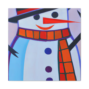 "Frosty Art Deco Snowman" - Canvas