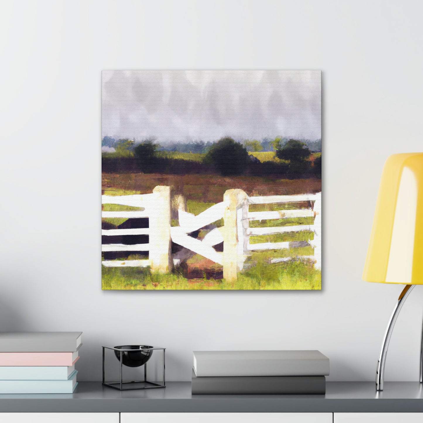 "Fence in the Barnyard" - Canvas