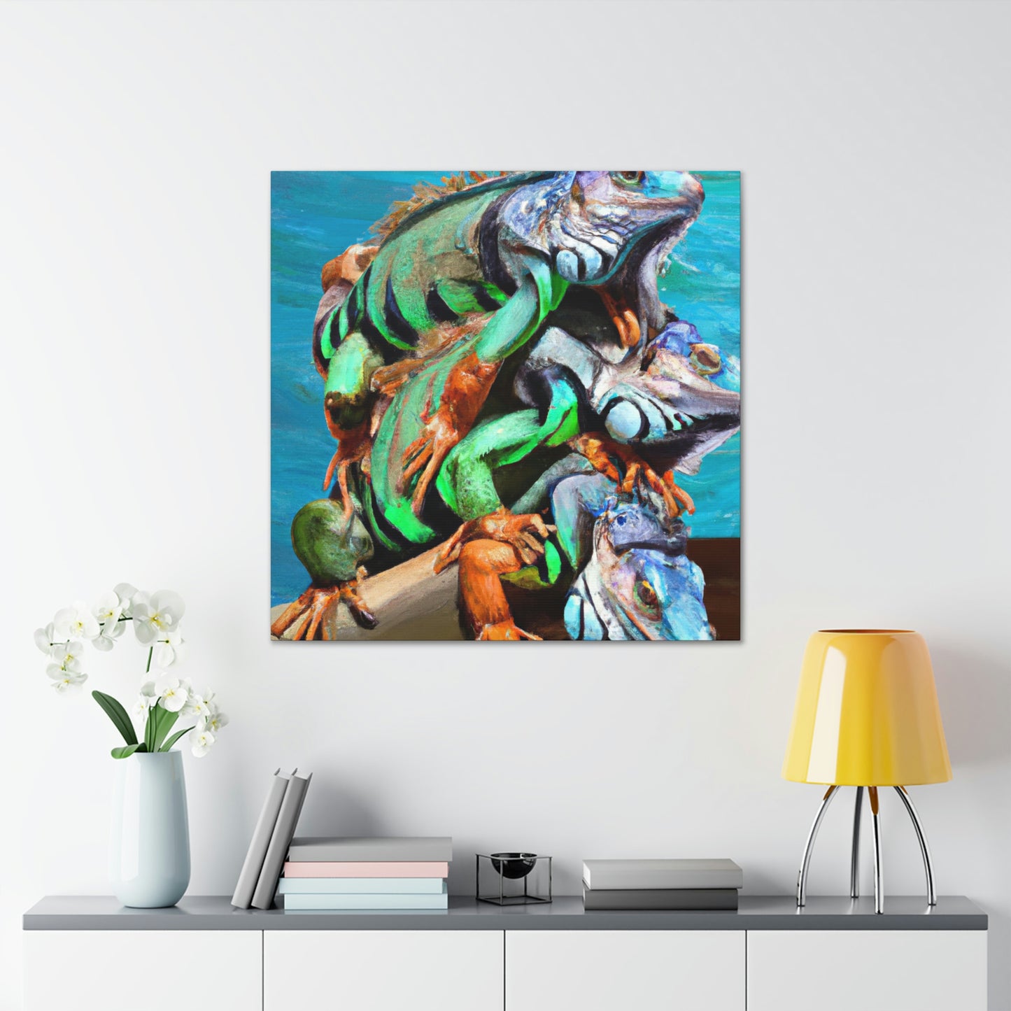 Iguanas Dream Surreal - Canvas