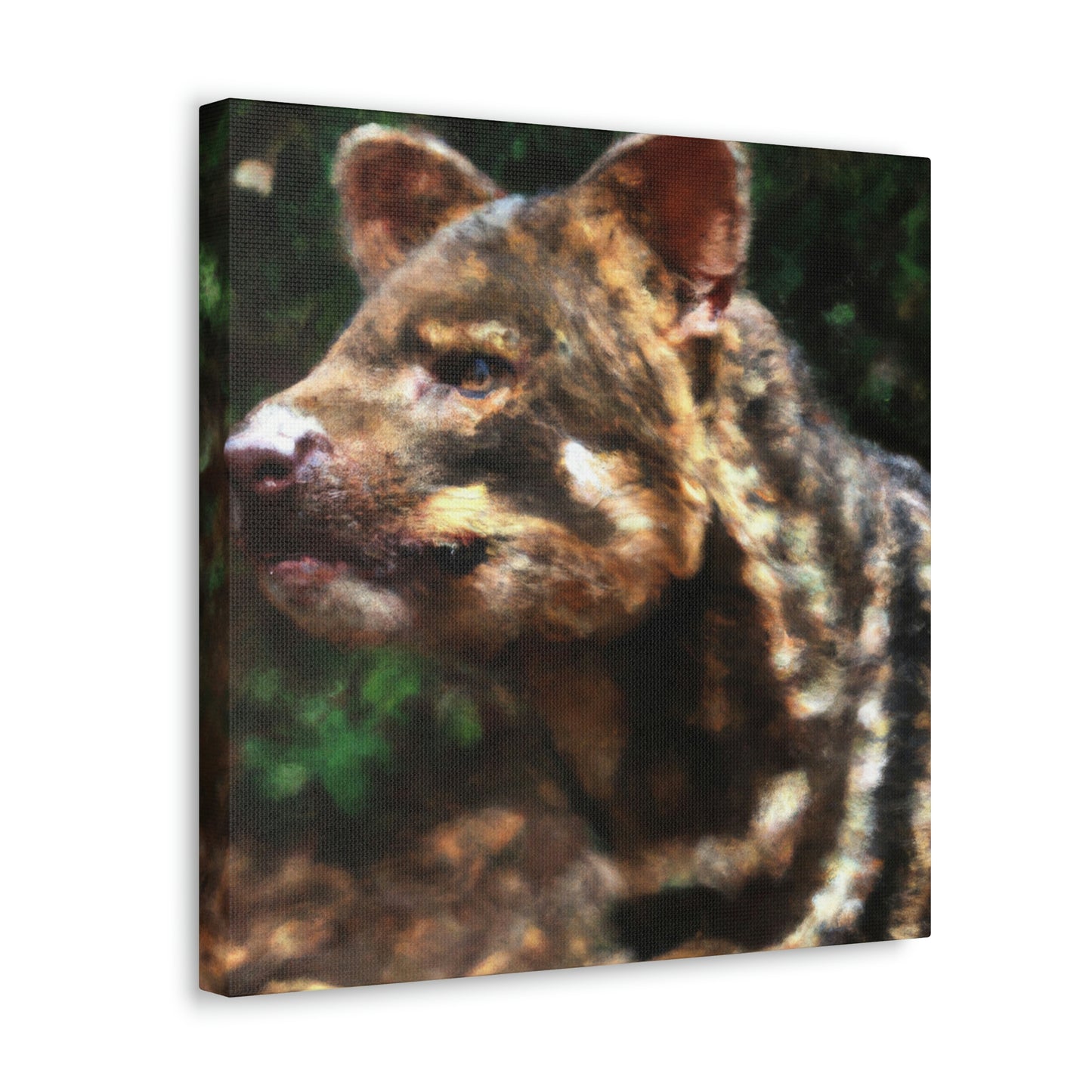 Tasmanian Tiger Pointillism - Canvas