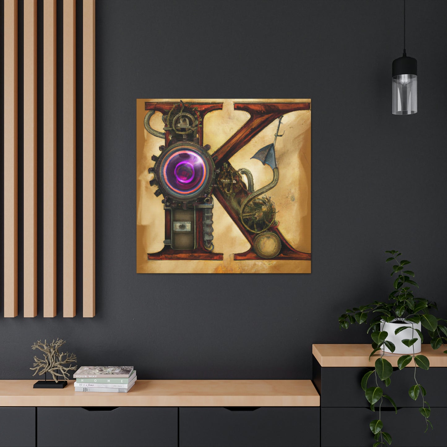 "Steampunk K. Portrait" - Canvas