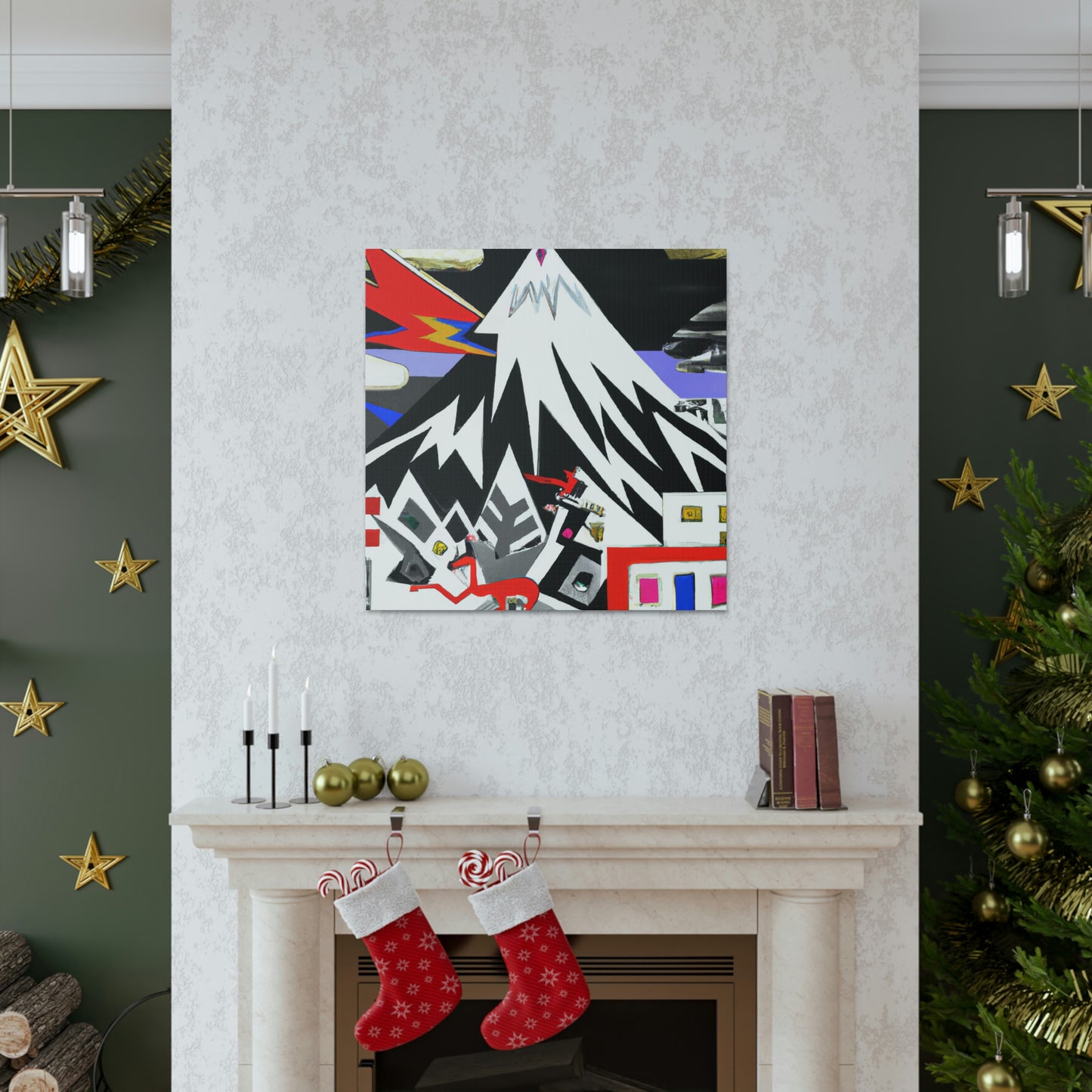 Snowy Mountain Utopia - Canvas