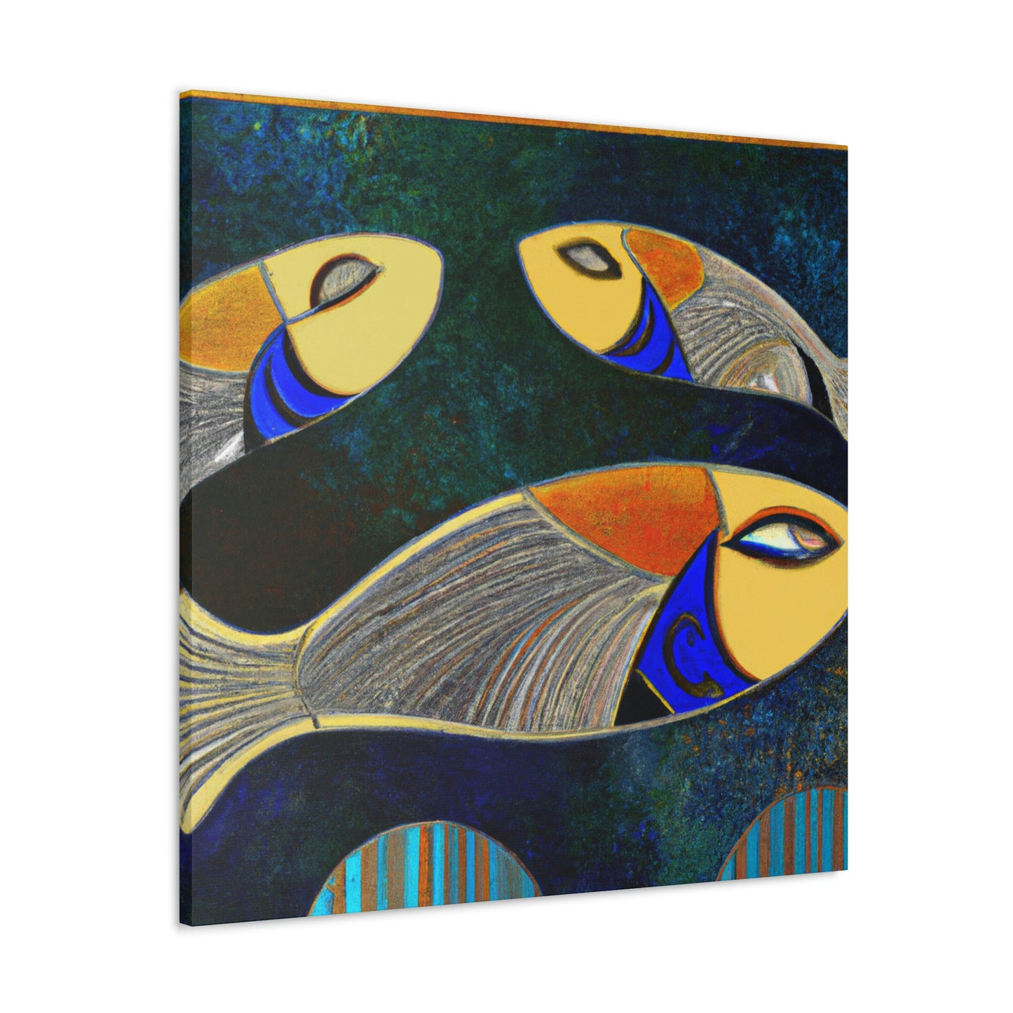 "Dancing Killifish Splendor" - Canvas